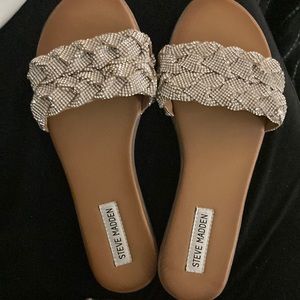 Womens Steve Madden Rhinestone Sandals